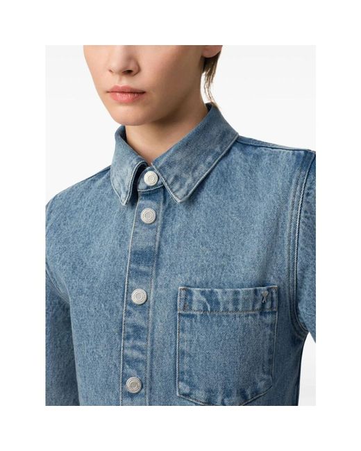 AMI Blue Shirt Dresses
