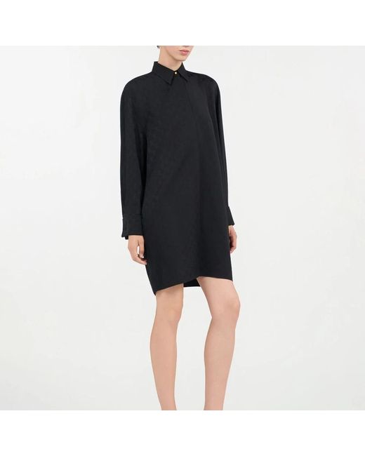 Roberto Cavalli Black Shirt Dresses