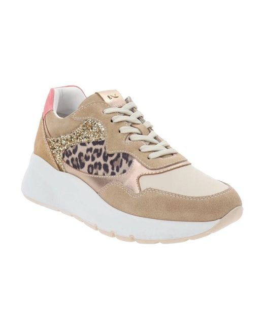 Nero Giardini Gray Leder Damen Sneakers Elegant Komfort