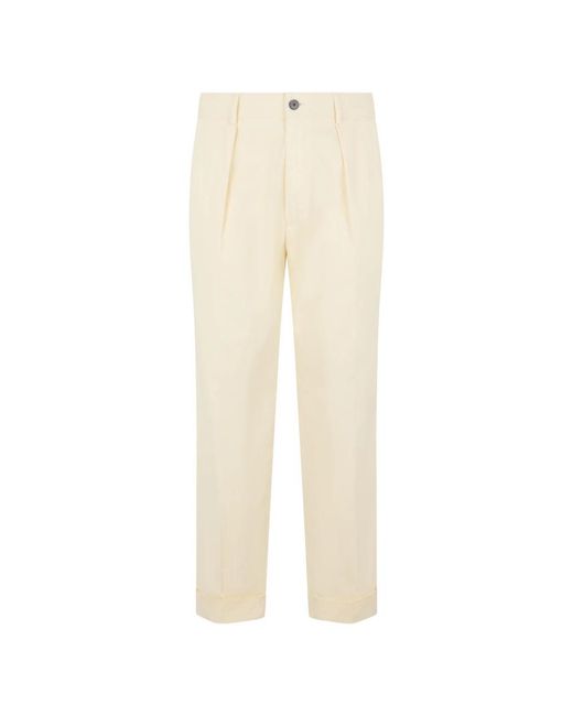 Slowear Natural Cropped Trousers for men