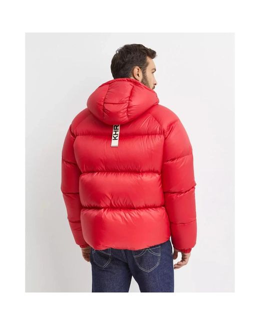 Khrisjoy Jassen ,Rood ,Rode Puffer Jas Met Capuchon in het Red voor heren