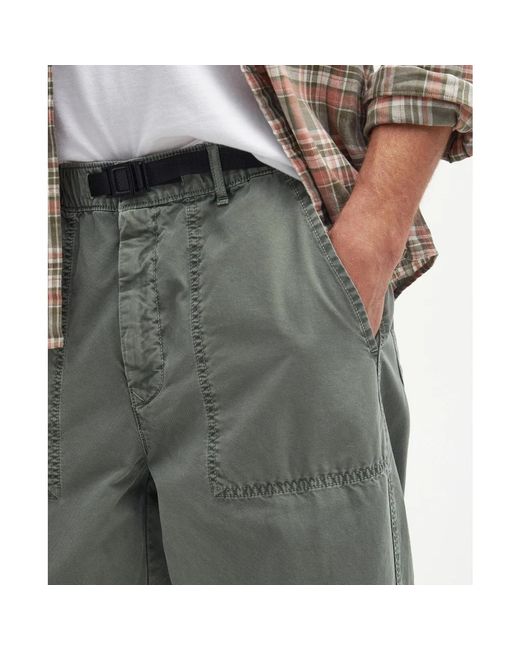 Trousers > straight trousers Barbour pour homme en coloris Gray