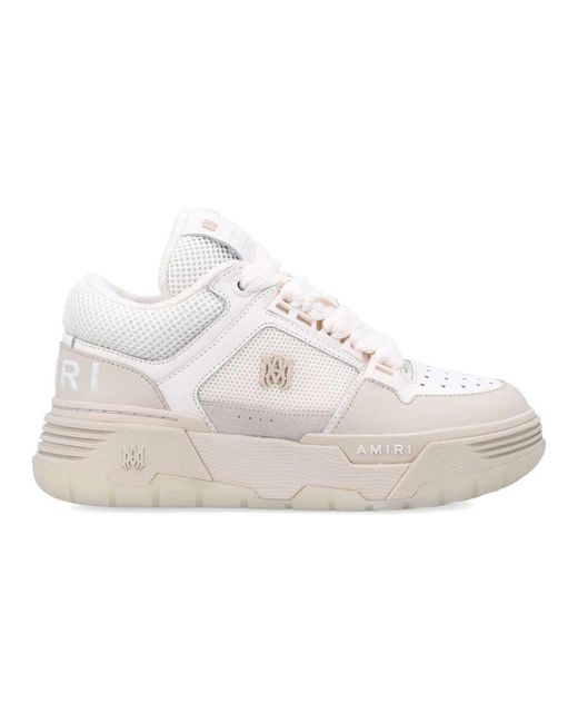 Amiri White Ma Quad Debossed Ecru Chunky Sneakers