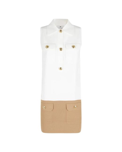 Elisabetta Franchi White Short Dresses
