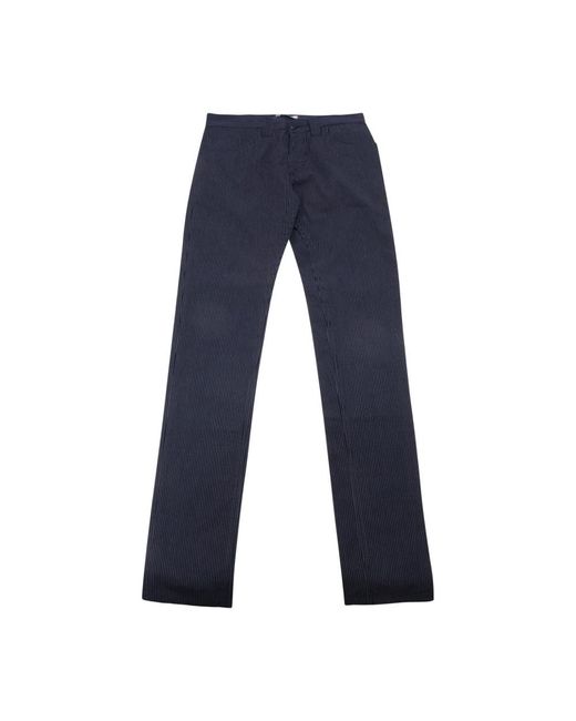 Dondup Blue Straight Trousers for men
