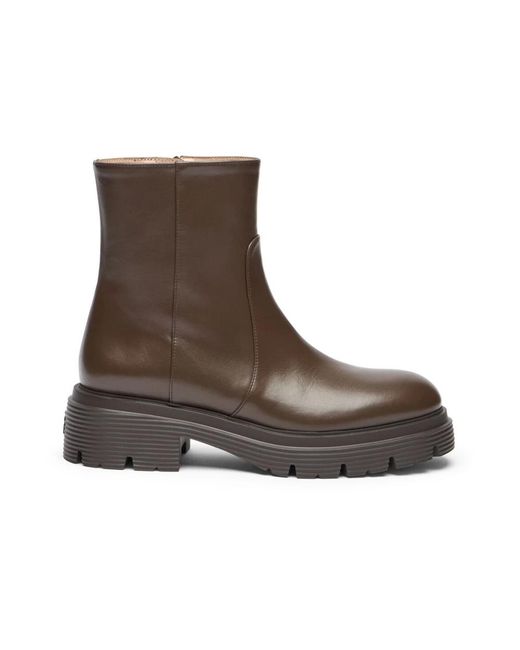 Stuart Weitzman Brown Hudson Lite Zip Bootie