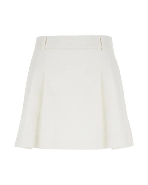 Short Skirts Plain Units de color White