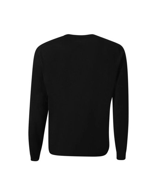 Round-Neck Knitwear Zanone de hombre de color Black