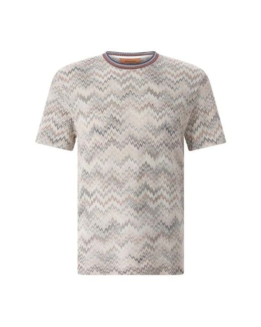Missoni Gray Round-Neck Knitwear for men