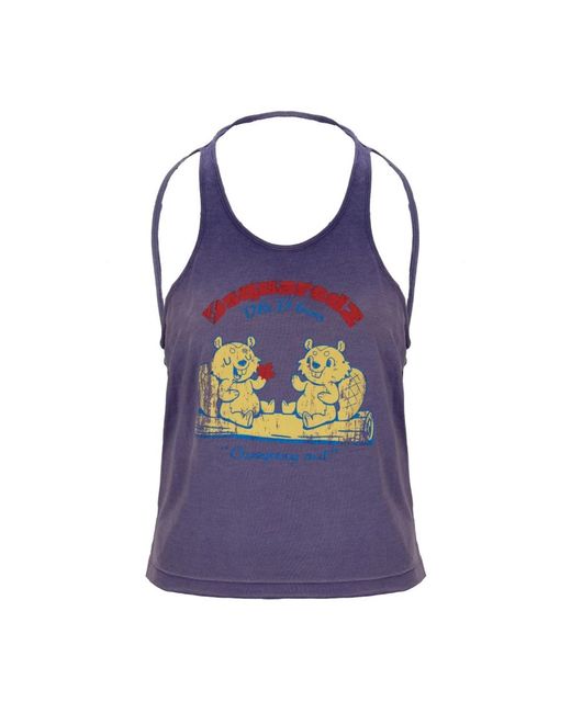 DSquared² Cropped Tank Top in het Blue