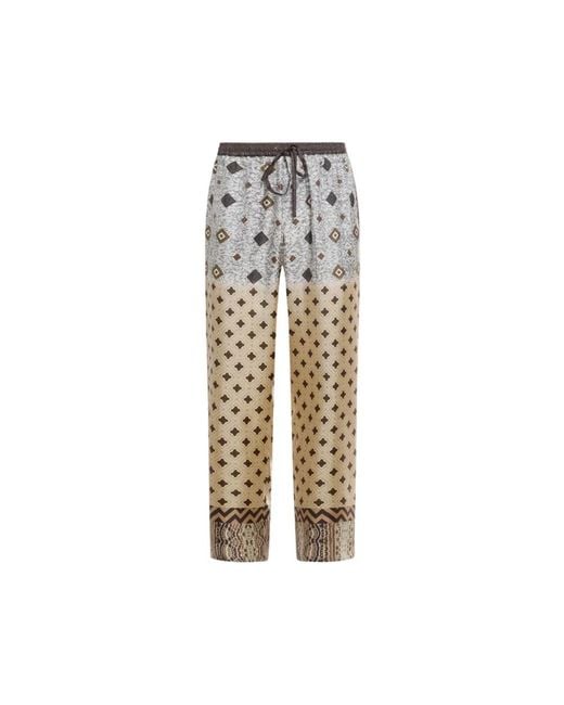 Pierre Louis Mascia Natural Cropped Trousers