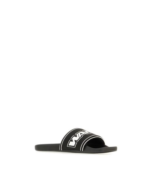 Alexander Wang Black Webbing Pool Slide