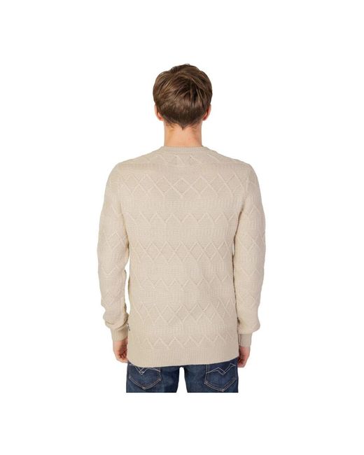 Round-Neck Knitwear di Only & Sons in Natural da Uomo