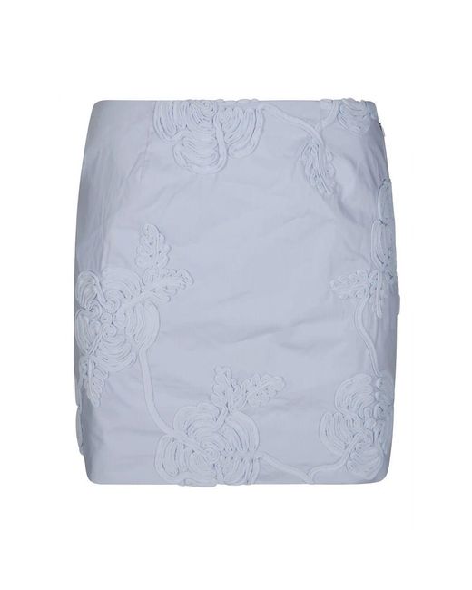 ROTATE BIRGER CHRISTENSEN Blue Minirock aus baumwolle