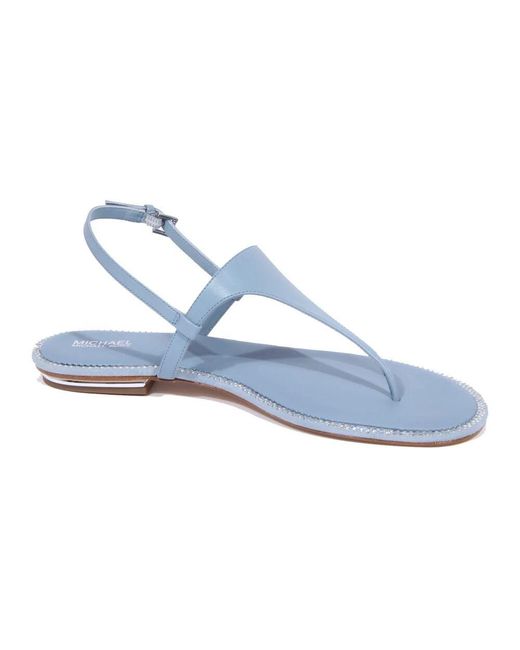 Michael Kors Blue Flat Sandals