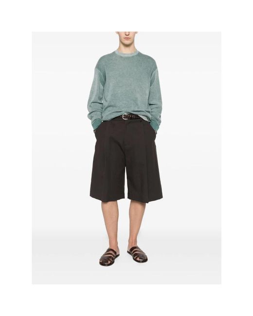 Emporio Armani Green Round-Neck Knitwear for men
