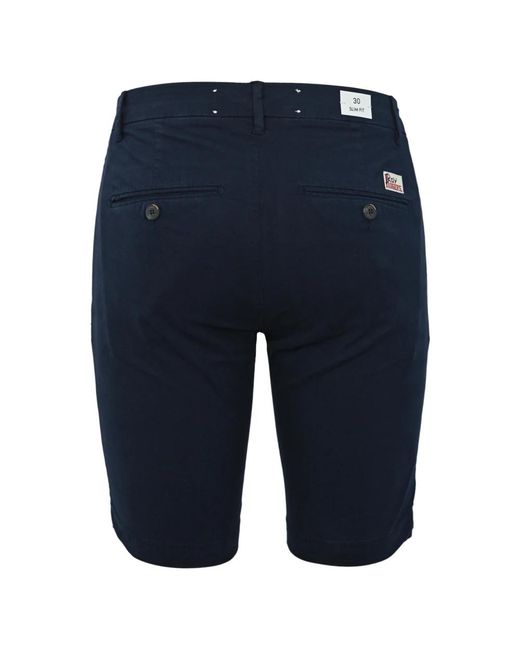 Roy Rogers Blaue baumwoll-bermuda-shorts slim fit in Blue für Herren