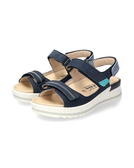 Mephisto Blue Ergonomische Sandalen Mit Weiter Passform