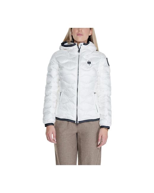 Blauer Hooded Padded Jacket in het White