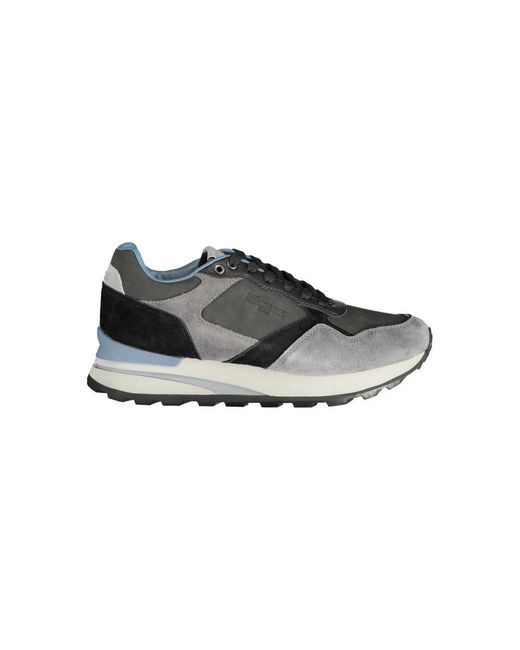 Blauer Schoenen ,Veelkleurig ,Leer Grijze Sneaker Sportschoenen in het Multicolor voor heren