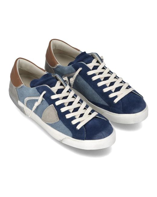 Philippe Model Blue Sneakers for men