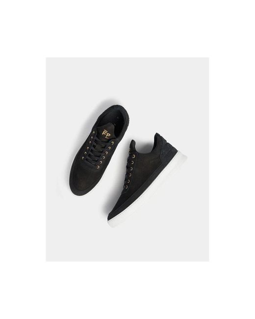 Filling Pieces Black Schwarzer low top ripple ceres