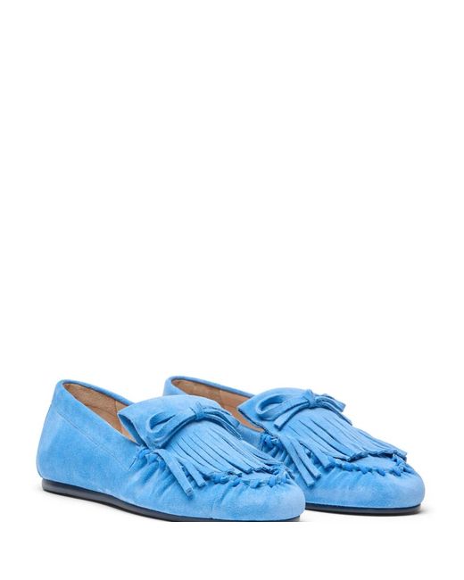 Stuart Weitzman Blue Loafers