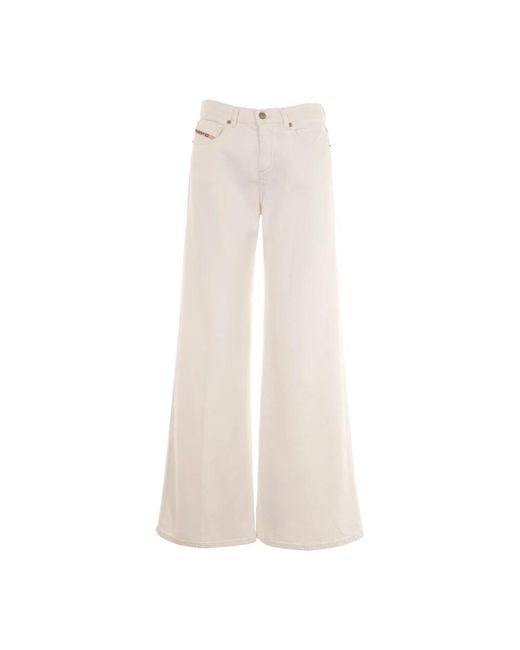 DIESEL White Wide Jeans