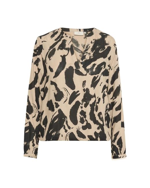 Kaffe Overhemden ,Veelkleurig ,Blouses in het Black