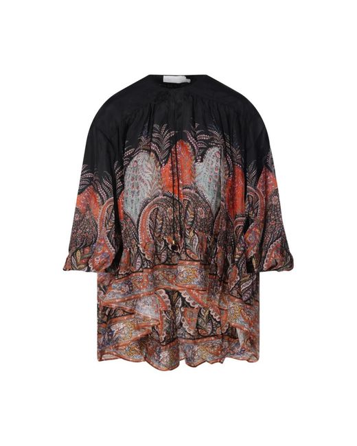 Zimmermann Overhemden ,Veelkleurig ,Paisley Ruffle Blouse in het Multicolor
