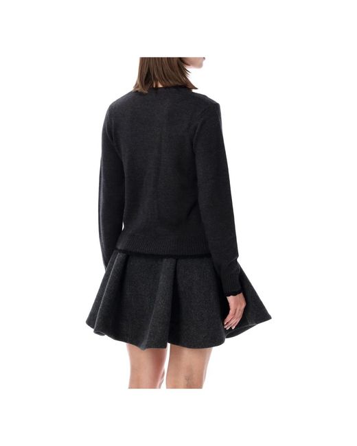 Ganni Black Round-Neck Knitwear