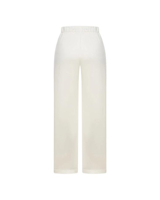Max Mara White Straight Trousers