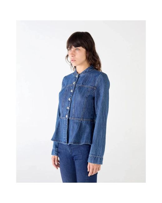 Denim Jackets Shaft de color Blue