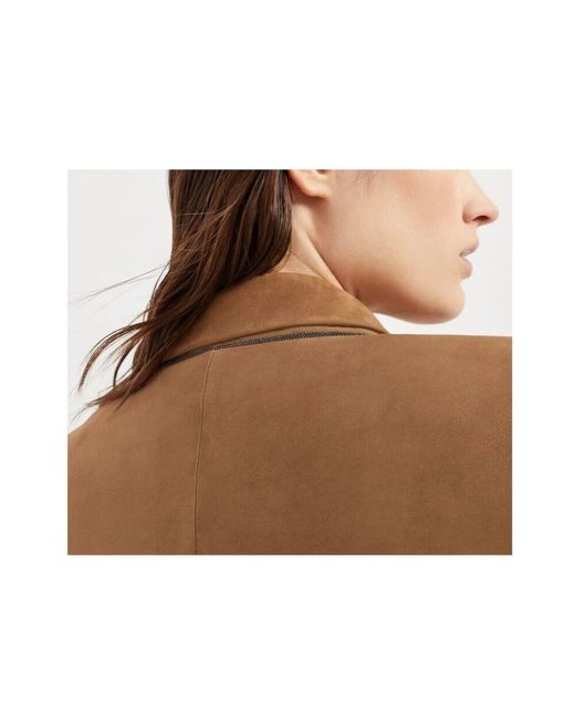 Blazers di Brunello Cucinelli in Brown