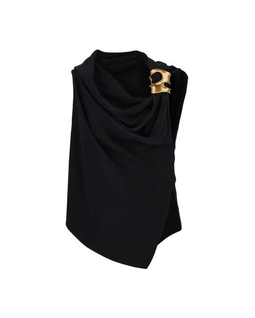 Ferragamo Asymmetrische Top in het Black