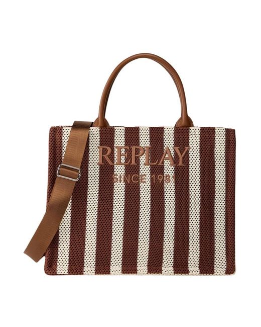 Replay Brown Große Tragetasche