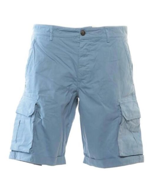 40weft Blue Casual Shorts for men