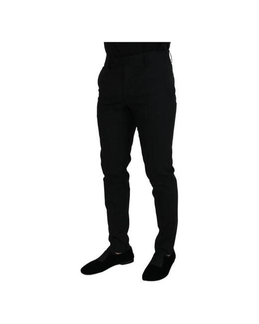 Dolce & Gabbana Black Slim-Fit Trousers for men