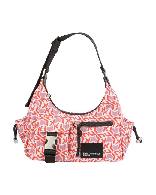 Shoulder Bags di Karl Lagerfeld in Red