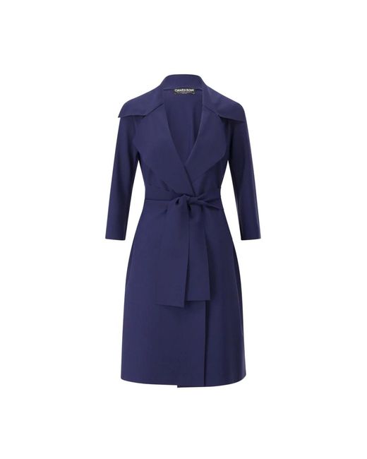 Chiara Boni Blue Belted Coats