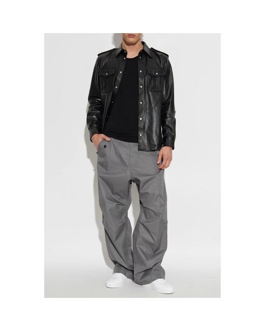Leather Jackets DSquared² de hombre de color Black