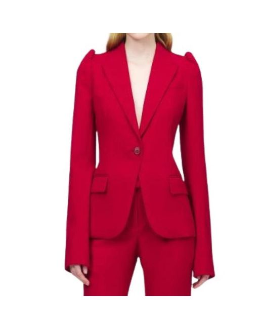 McQueen Jassen ,Rood ,Stijlvolle Jassen Voor Mannen En Vrouwen in het Red
