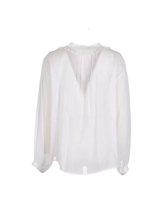 Forte Forte White Bohemian Weiße Bluse