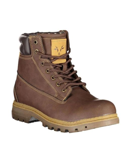 Carrera Brown Lace-Up Boots