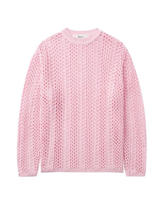 Round-Neck Knitwear Séfr de hombre de color Pink