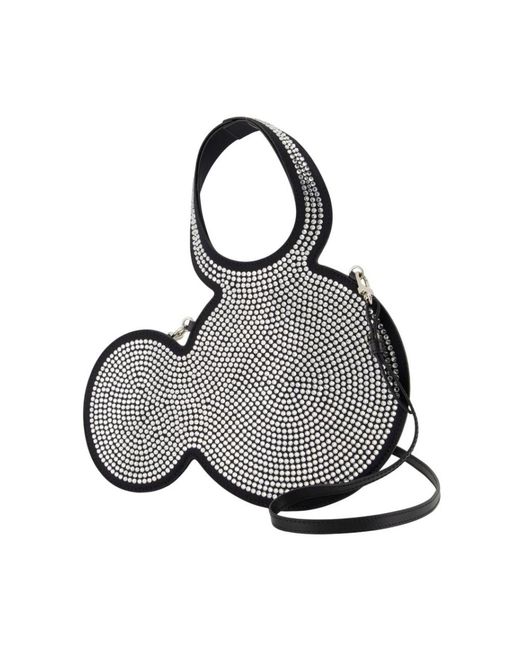 Coperni Tassen ,Zwart ,Satijn Mickey Mini Schoudertas in het Gray