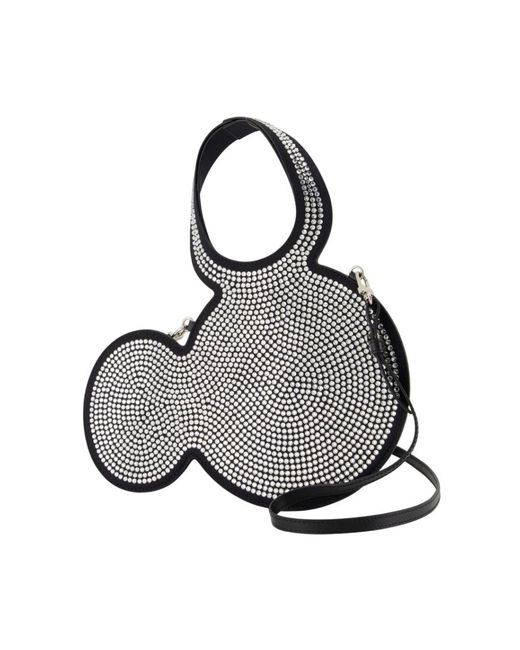 Coperni Tassen ,Zwart ,Satijn Mickey Mini Schoudertas in het Gray
