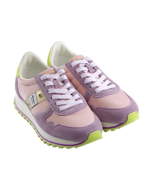 Blauer Schoenen ,Veelkleurig ,Leer Millen Sneakers in het Purple