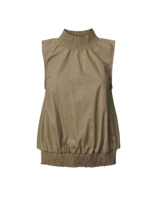 Rabens Saloner Green Sleeveless Tops