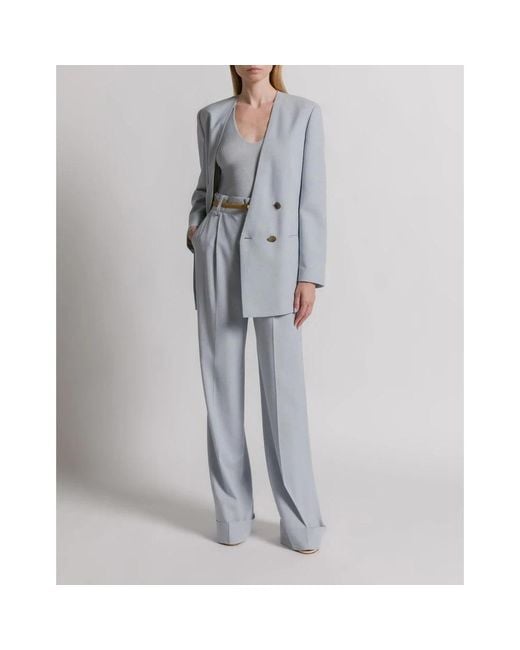 Alberta Ferretti Gray Blazers